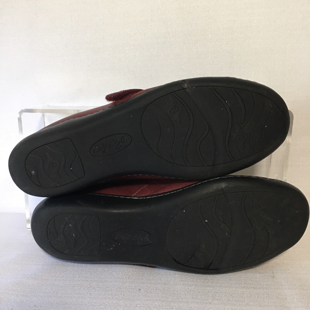 Hush Puppies Soft Style Mary Jane Shoes Sz 11 burgundy/wine EUC Like new - Picture 13 of 13